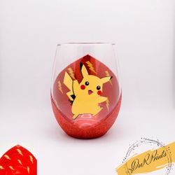 Pikachu Pokemon Wine Glass