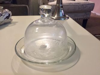 Princess House Crystal Butter Server