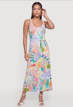 Tropical Palm Trees Maxi Dress