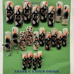 Spade & Heart Press On Nails 