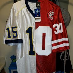 NCAA Michigan Wolverines & Nebraska Cornhuskers Half and Half Stitched Jersey Brand Addias Size Medium