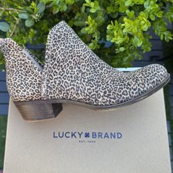 Lucky Brand Leopard Print Ankle Boots