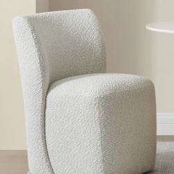 Blair Fabric Armless Dining Chair with Casters