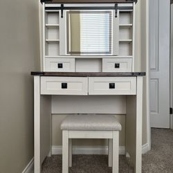 Farmhouse Makeup Vanity Desk
