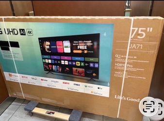 75 LG 4K smart HDTV $55 down on financing for delivery six month warranty