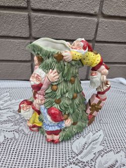 Fitz and Floyd Christmas pitcher