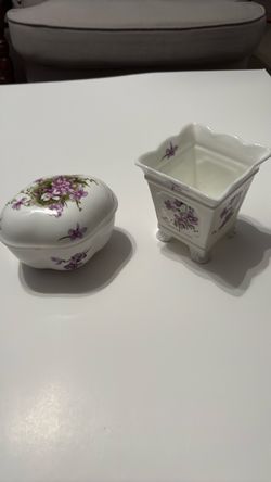 Vintage  Victorian Rare Seymour Mann Victorian Violets Bone China