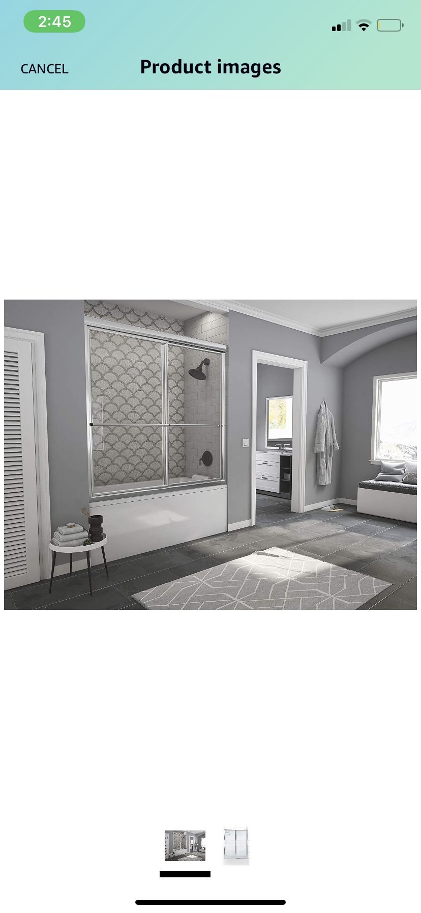 Coastal Shower Doors 1560.58B-C Newport Series Framed Sliding Tub Door with Towel Bar in Clear Glass, 60" x 58", Chrome