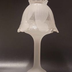 Vintage Fairy Light Lamp Floral Frosted and Clear w/ Orginal Box, Sticker