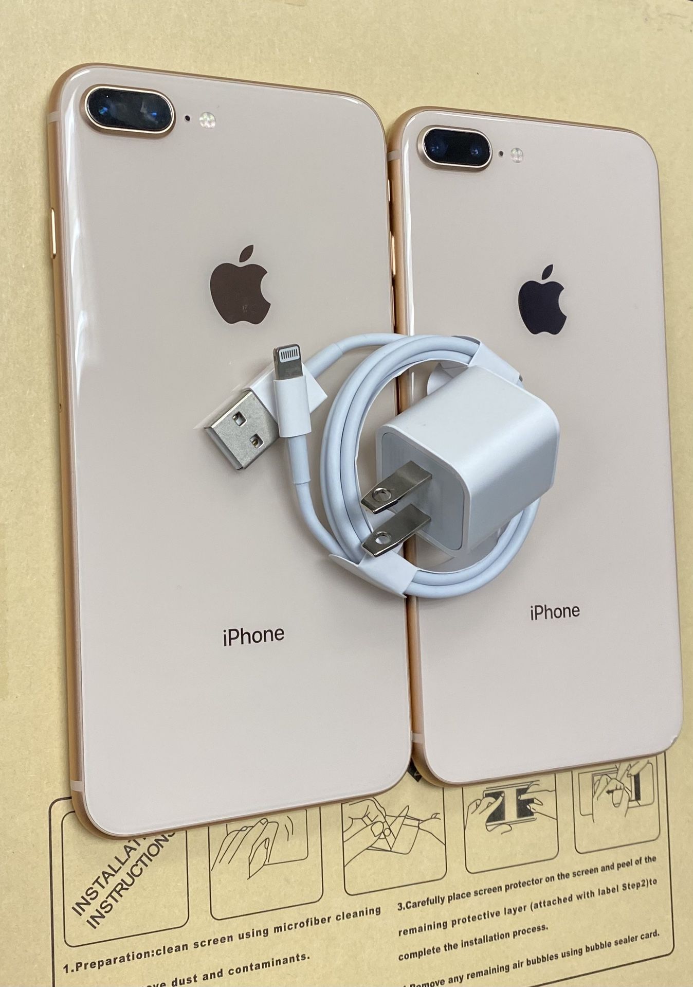 Factory unlocked apple iphone 8 plus 64 gb , store warranty $240 each