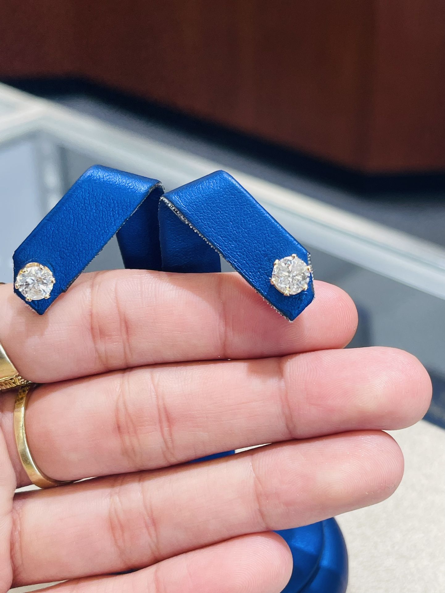 Gold Diamond Earrings