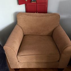 FREE!  Brown/beige Chair No Stains Or Scratches! 
