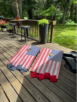 American flag corn set with carry bag