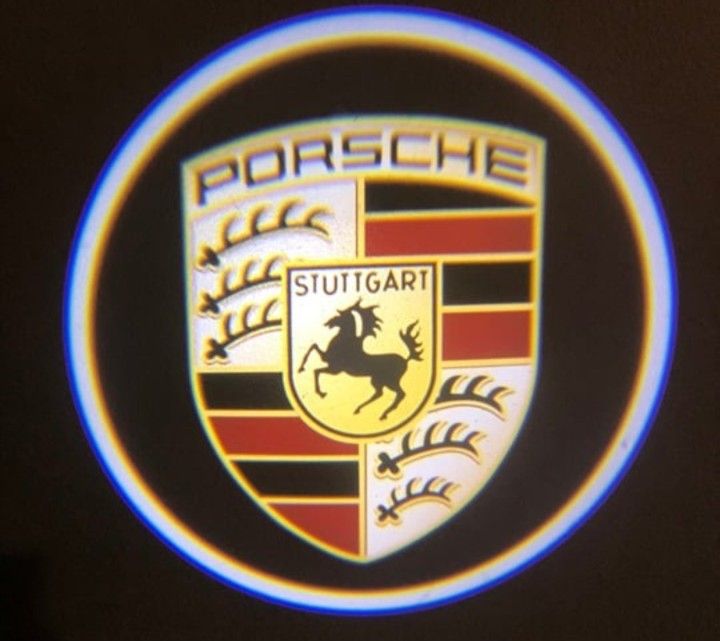 2 Porsche Wireless universal LED Logo Laser Projector Wireless Door Puddle Shadow Lights