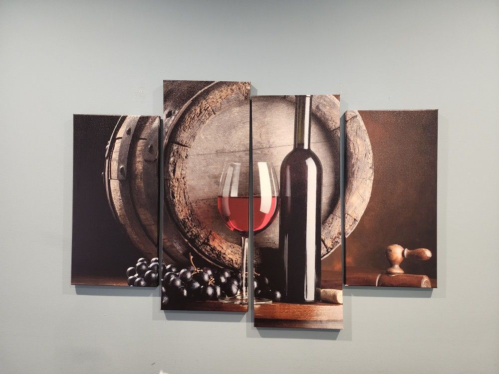 Wine 4 Piece Wall art