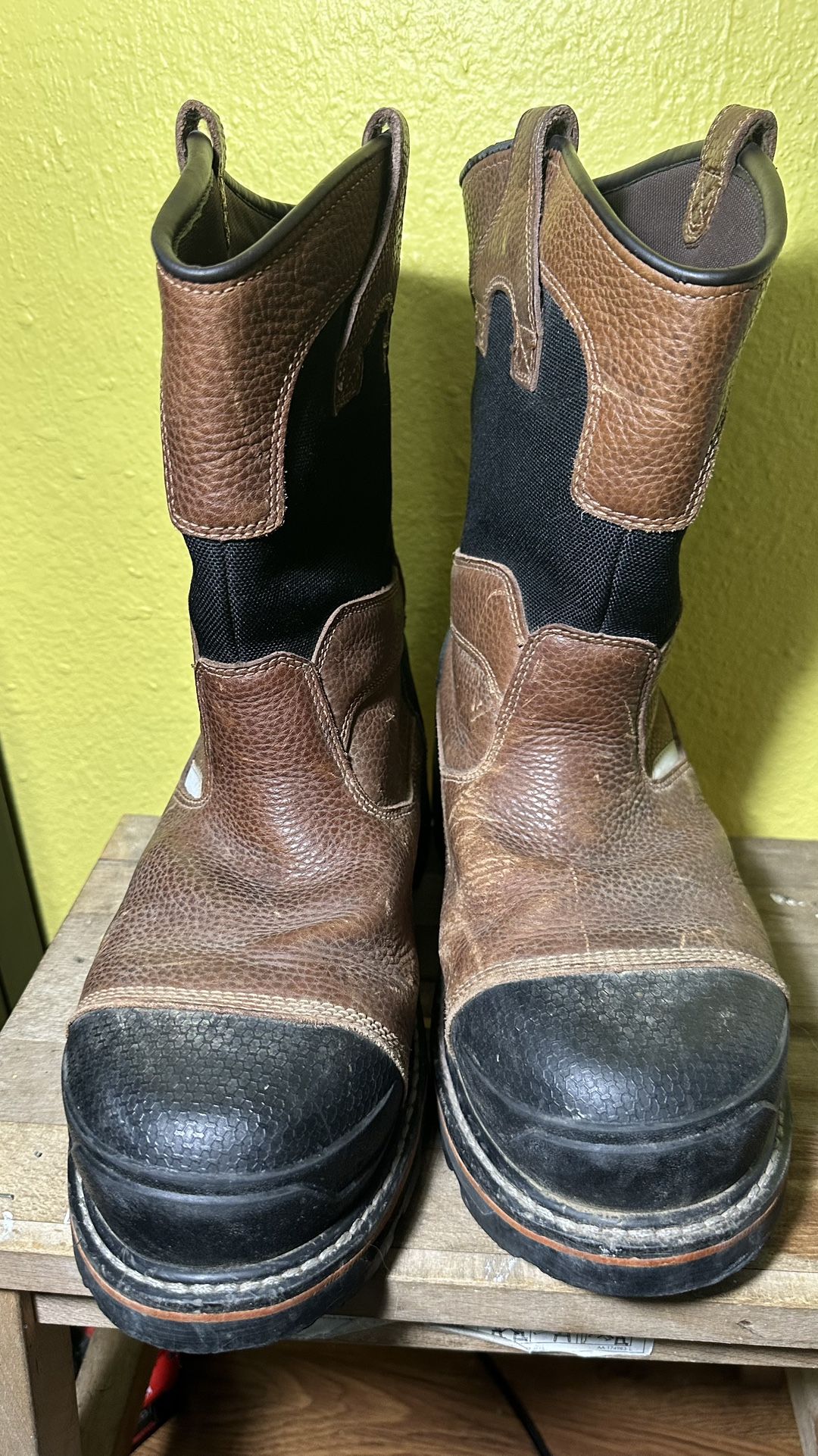 Herman Survivors Mens Size 12 Brown Leather Steel Toe Work Boots