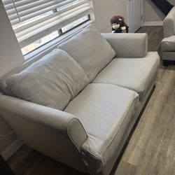 5’8” Light Grey Couch 