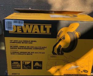 DEWALT DWS715 15AMP 12" COMPOUND SINGLE BEVEL MITER SAW new