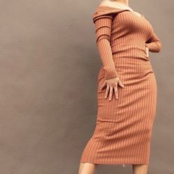Long Sleeve Knit Tight Dress , Knit Dress