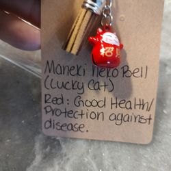 Maneki Nero Bell Lucky Cat Key Chain New