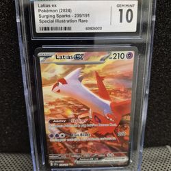 POKÉMON LATIAS EX SURGING SPARKS SPECIAL ILLUSTRATION RARE #239 GEM Mint 10