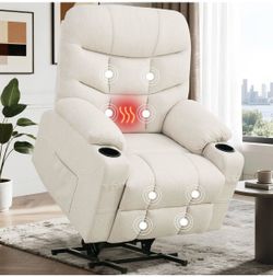 New-Korser Power Recliner Chair with Massage and Heating, Power Lift Recliner Chair, Electric Recliner with Remote Control and Cup Holders for Living 