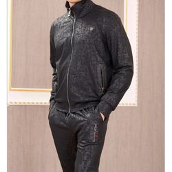 Mondo Black Alphabet Tech Tracksuit