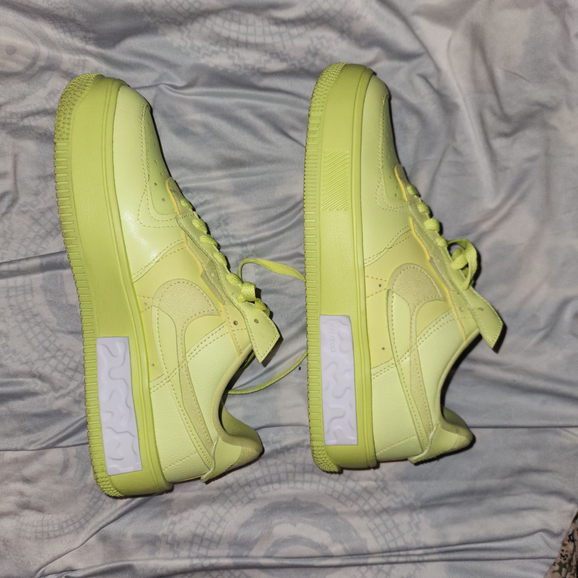 Nike Air Force 1 Fontanka sneakers in a vibrant Yellow Strike/Liight Lemon Twist