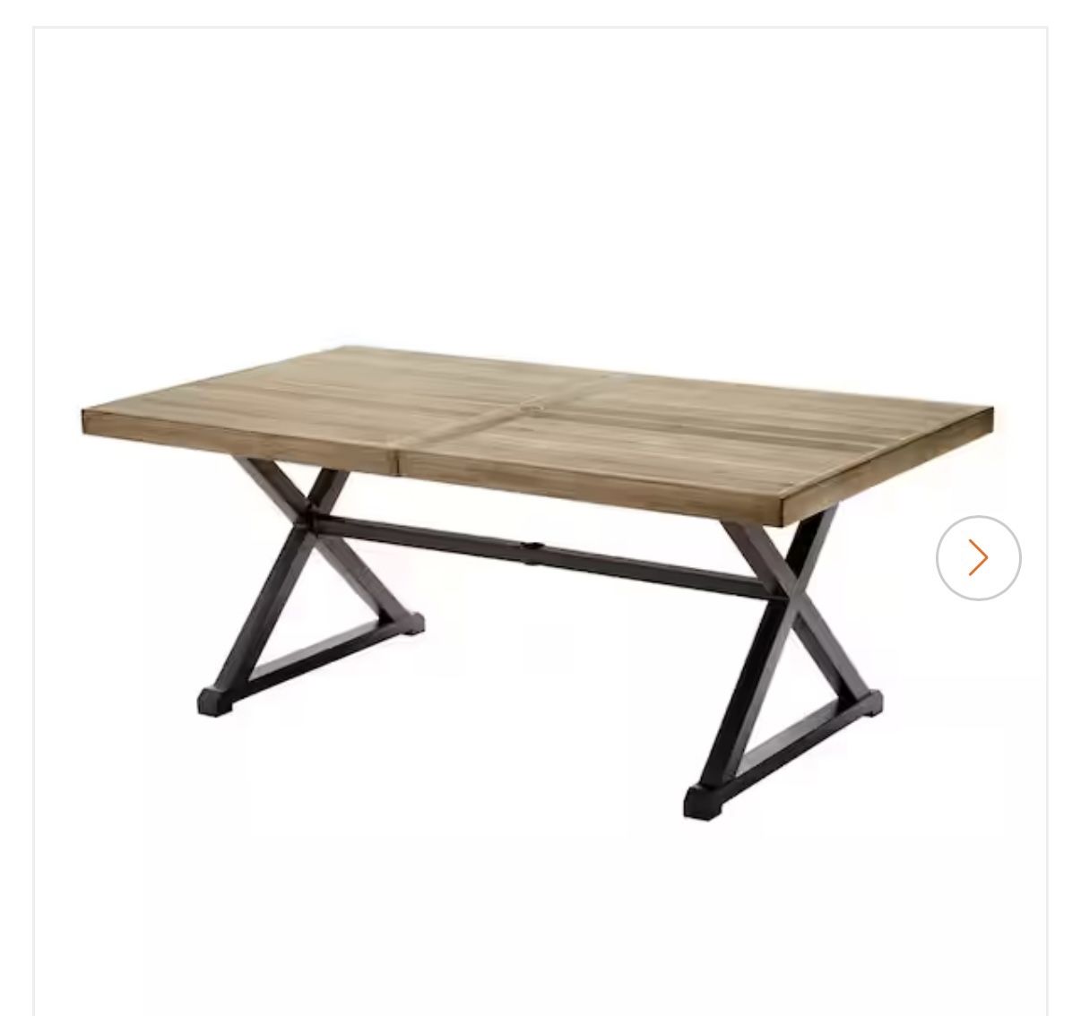 72 in. Rectangular Metal With Tile Top
