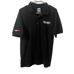 Call Of Duty Shirt Men Medium Black Polo GameStop Employee Black Ops 2 Game Tee