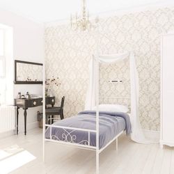 Bed Frame, Night Stand And Desk