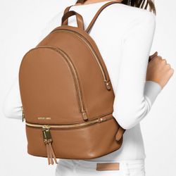 Michael Kors Backpack Purse Light Brown Tan Beige  
