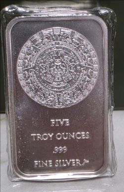 5 oz Silver Aztec Bar