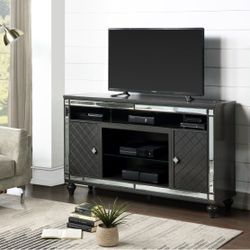 Charcoal TV Stand with Power