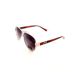 Giselle Ladies Aviator Style Sunglasses Colorful Floral Wrapped Arms With Purple Smoke Lenses. With Soft Case and Wiping Cloth 