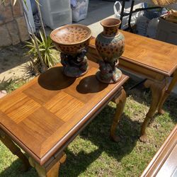 coffee table and two end tables