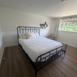 King Bed Frame + Mattress + Box Spring