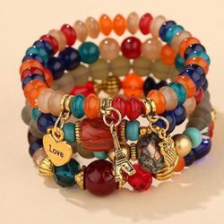 1 Set Of 4pcs Pendant Jewelry Set Including Bracelet