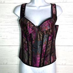 KimRing Gothic Retro Corset Lingerie Top Plus Size 3XL Womens NWT Bustier Boned