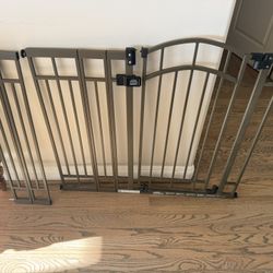 Metal Walk-Through Baby or Pet Gate with Extensions