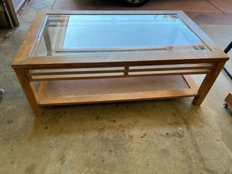 Glass coffee table