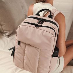 CALPAK Luka Laptop Backpack / Puffy Pink Travel Bag 
