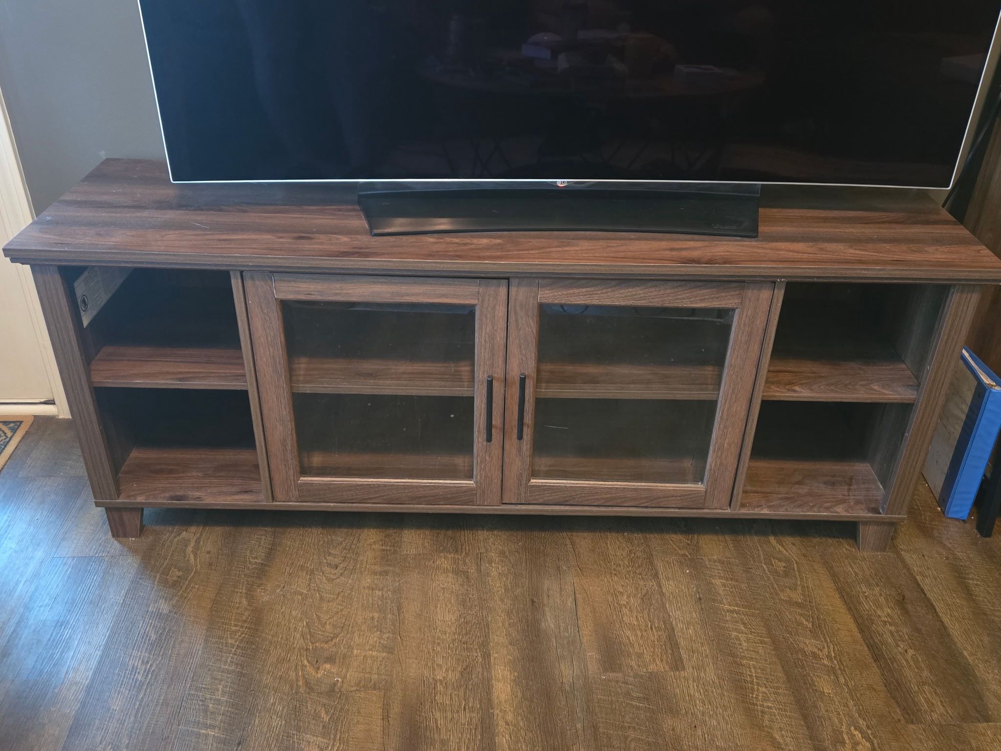 FREE Brown Wooden TV Stand Entertainment Center
