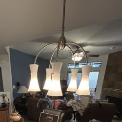 Modern Silver Chandelier