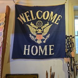 Antique WW II Soldier's "Welcome Home" Banner