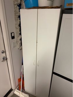 Wood garage storage cabinet