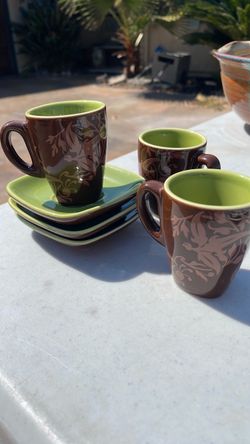 Small glass six piece tea set