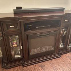 Expresso Entertainment Center With Fireplace 