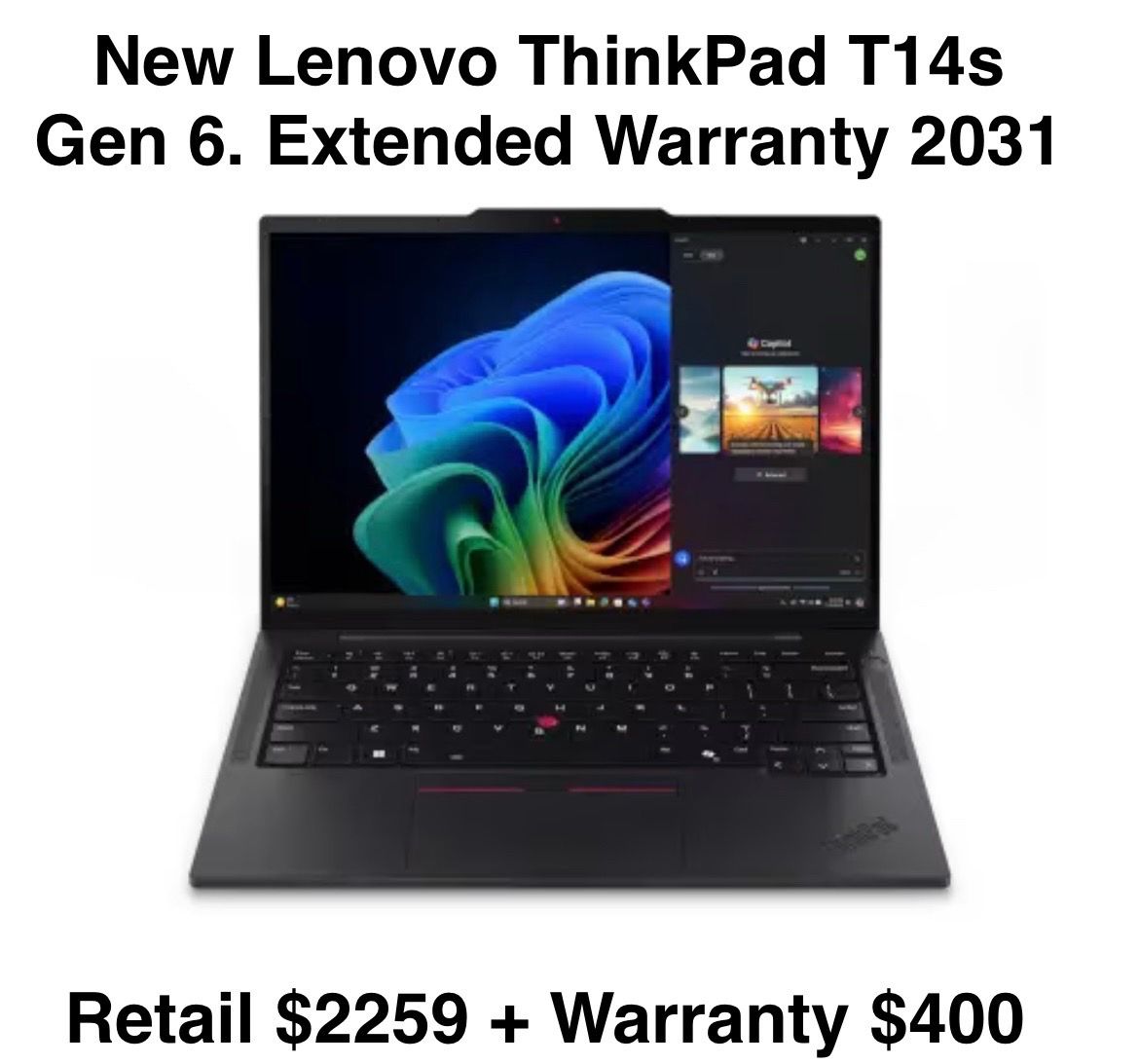 Brand New Lenovo ThinkPad T14S Gen 6. 14”. Warranty Until 2031