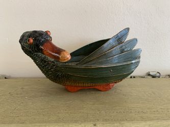 Vintage Wicker Duck Basket